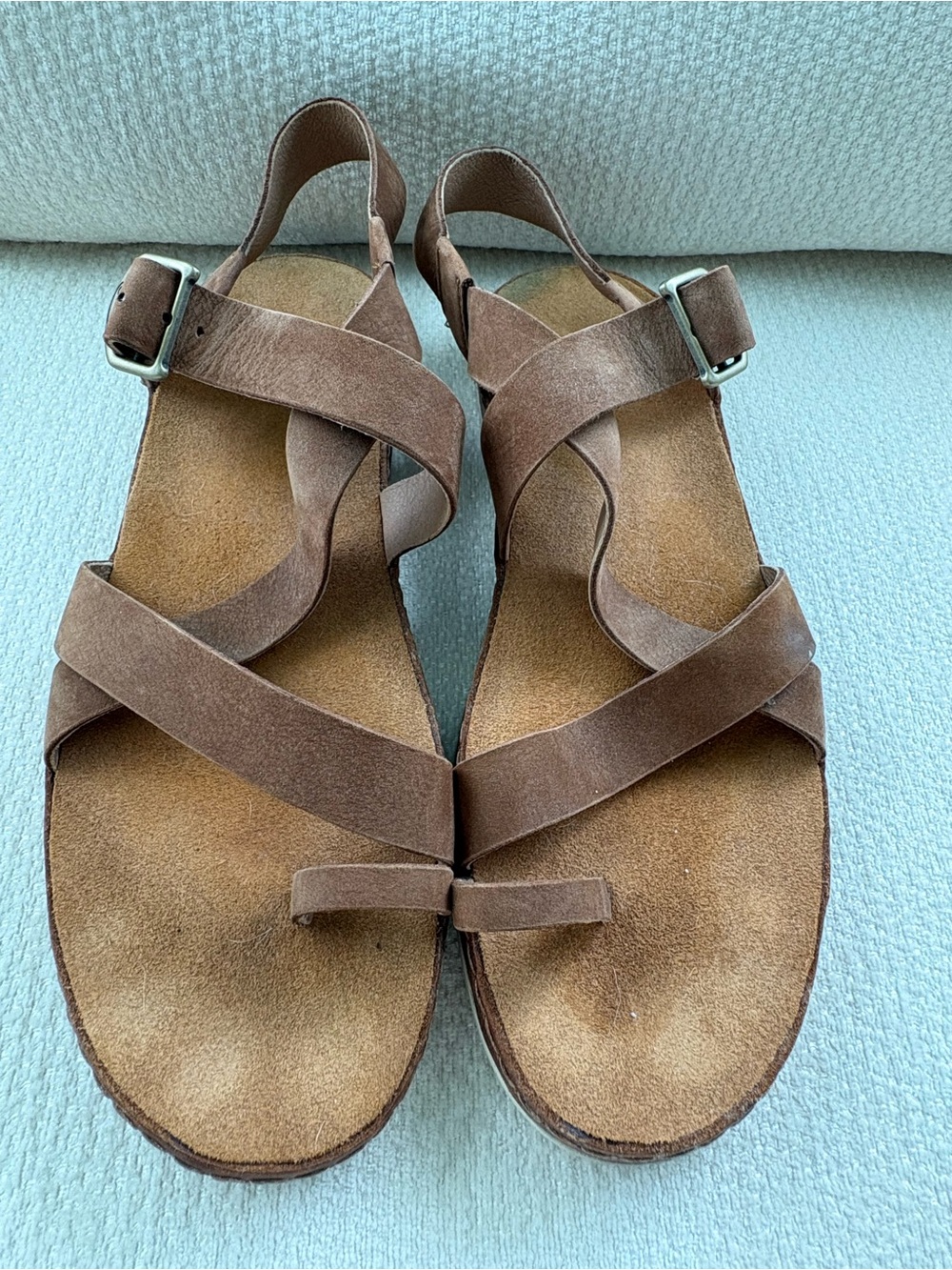 Chaco Leather Toe Loop Sandals Brown Women’s Size 11 Excellent Condition
